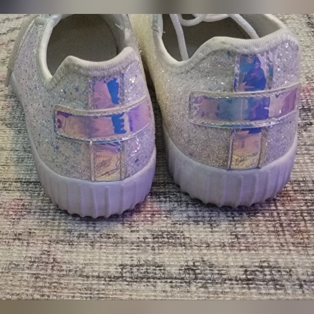 Sparkly White Sneakers Women's Size 7 - Picture 4 of 4